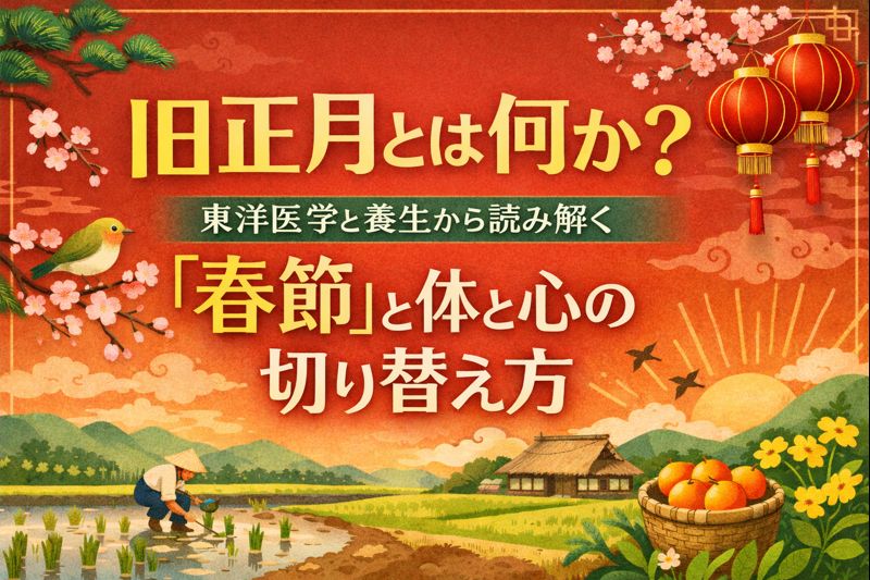 旧正月とは何か？東洋医学と養生から読み解く「春節」と体と心の切り替え方のイメージ図