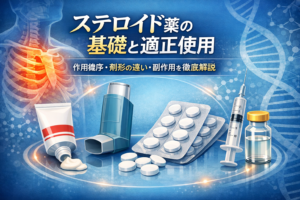 ステロイド薬とは？効果・種類・副作用をわかりやすく解説｜正しく知れば怖くない薬のイメージ図