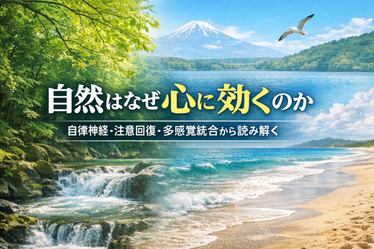 自然と触れ合うことはなぜ心に効くのか——自律神経・注意回復・多感覚統合から読み解く自然環境の養生学のイメージ図