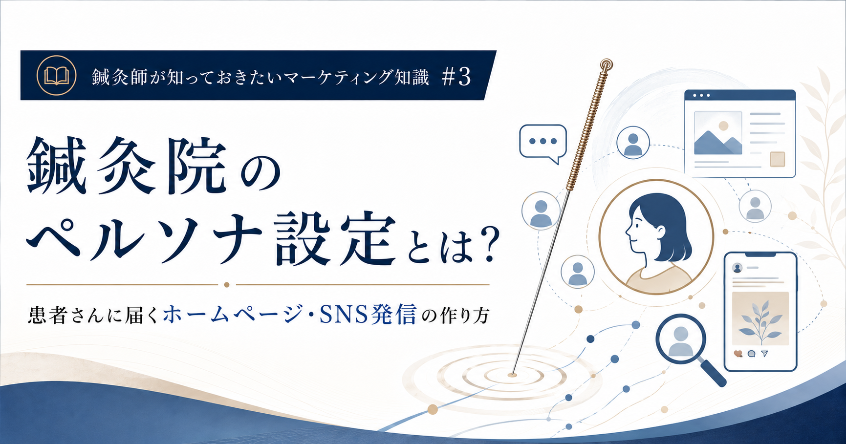 鍼灸院のペルソナ設定とは？患者さんに届くホームページ・SNS発信の作り方のイメージ図