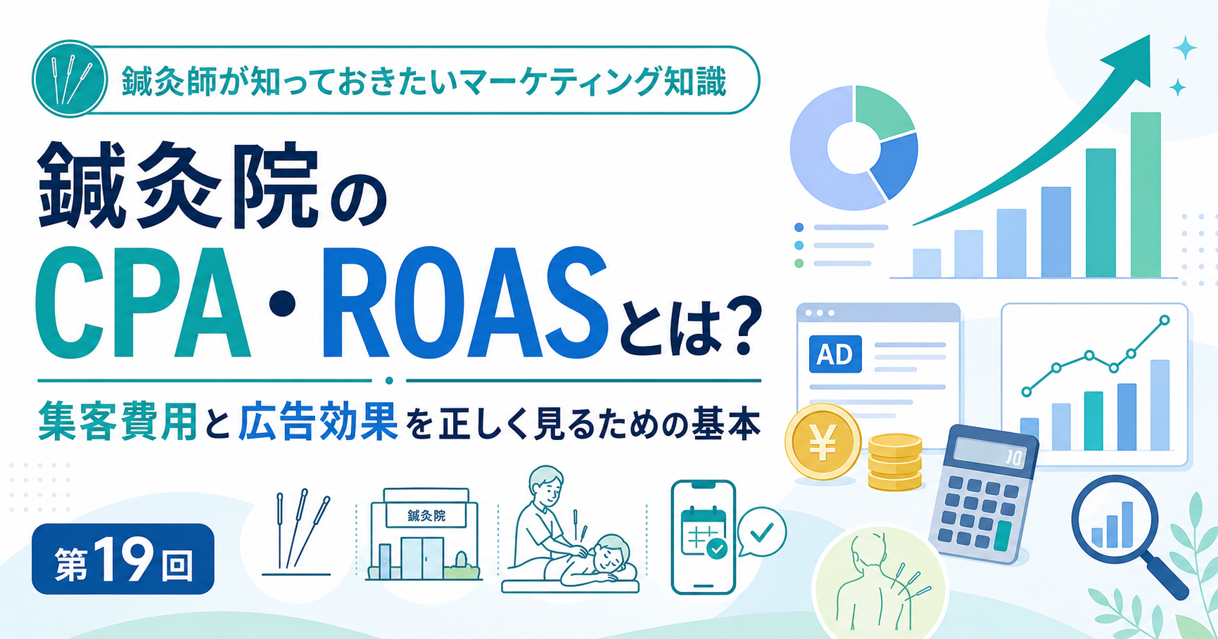 鍼灸院のCPA・ROASとは？集客費用と広告効果を正しく見るための基本のイメージ図